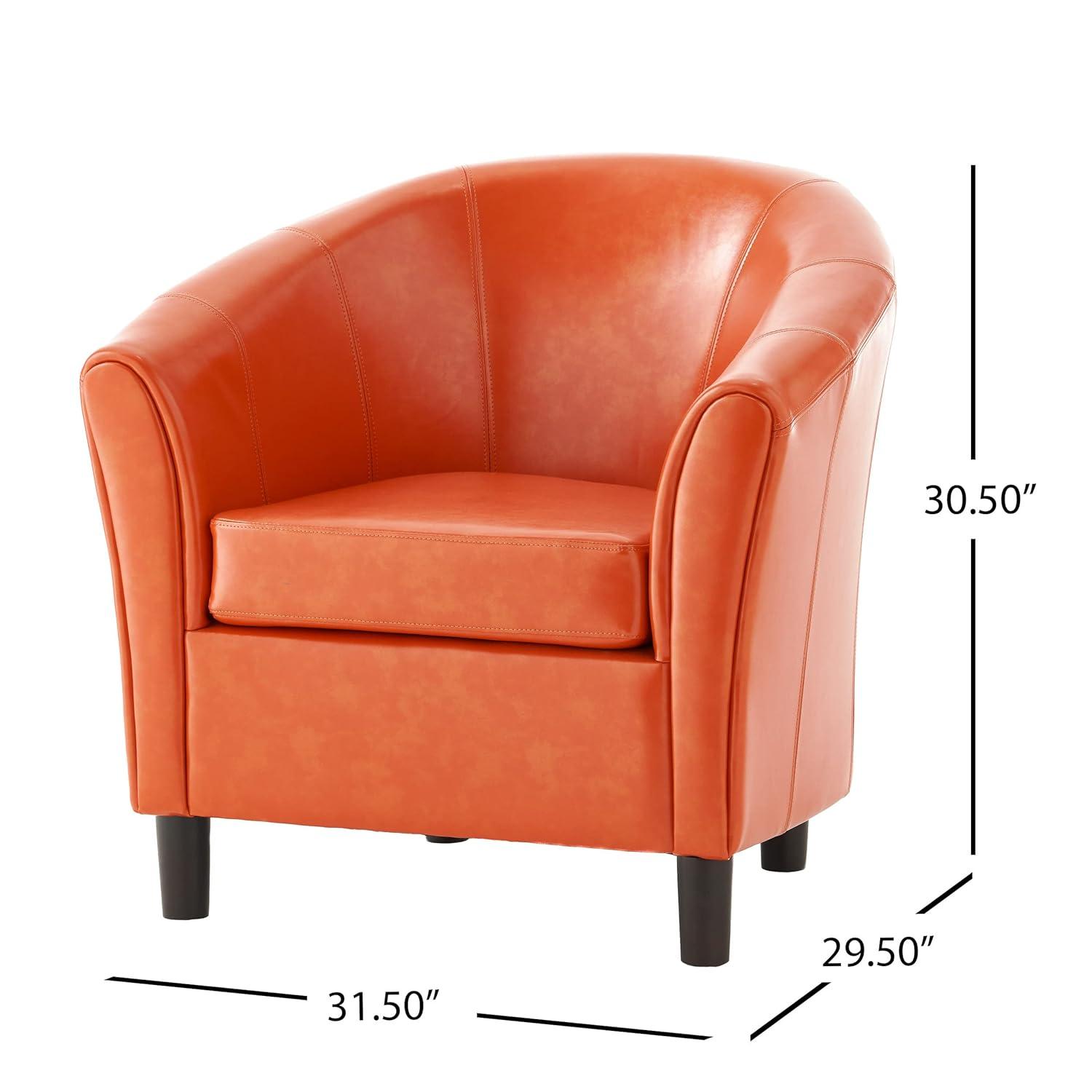 Napoli Club Chair Orange - Christopher Knight Home