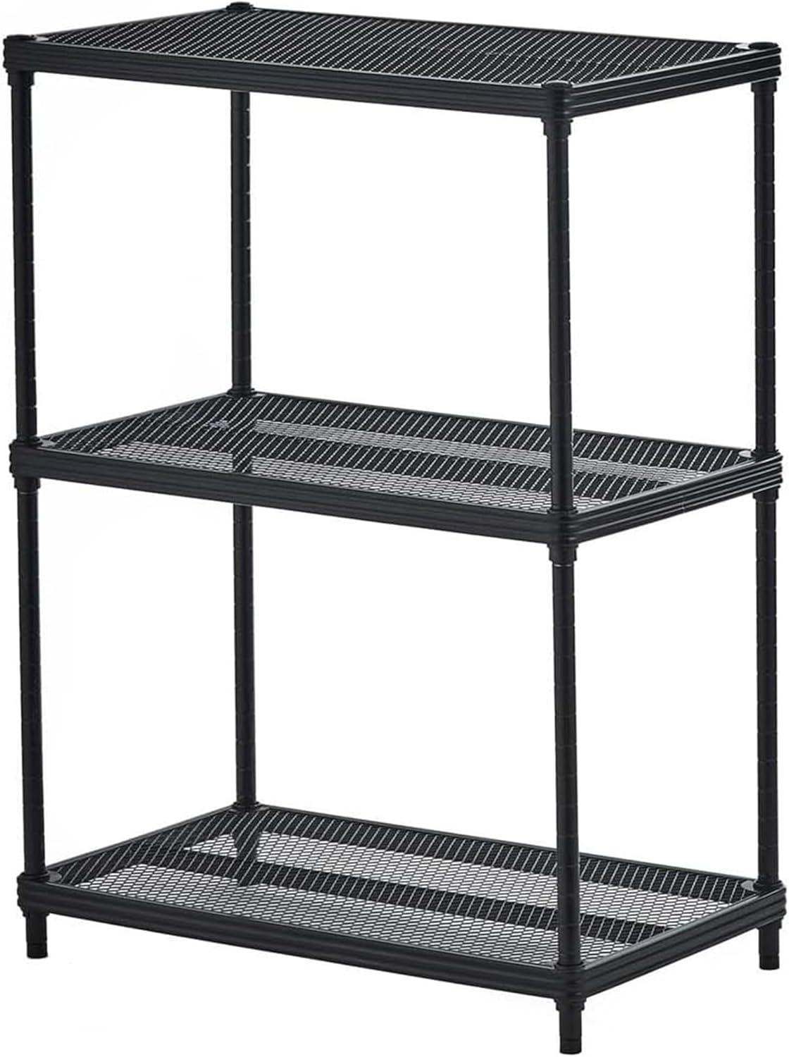 Design Ideas MeshWorks 3 Tier Full-Size Metal Storage Shelving Unit Rack