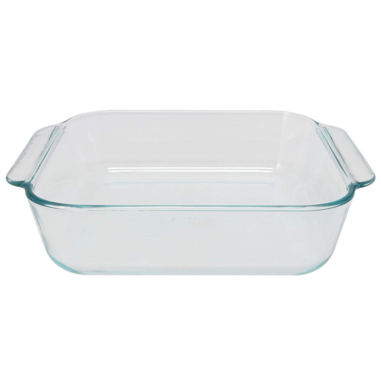 Pyrex 222 2-Quart Square Clear Glass Casserole Baking Dish
