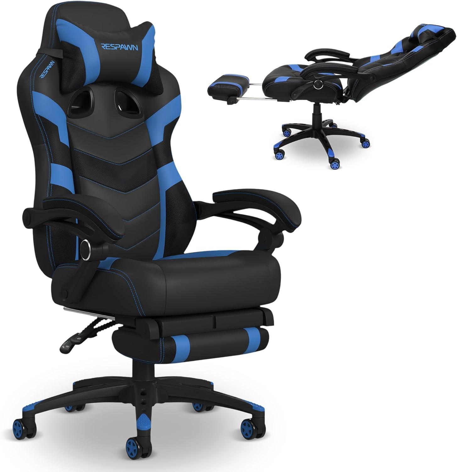 Respawn RESPAWN 110 Pro Gaming Chair - Gaming Chair with Footrest, Reclining Gaming Chair, Video Gaming Computer Desk Chair, Adjustable Desk Chair, Gaming Chairs For Adults With Headrest Pillow