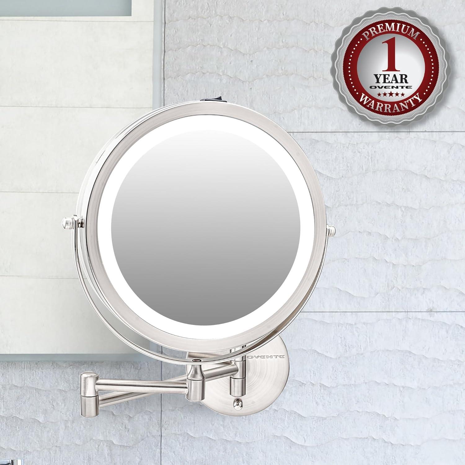 Ovente Concave LED Wall Mirror