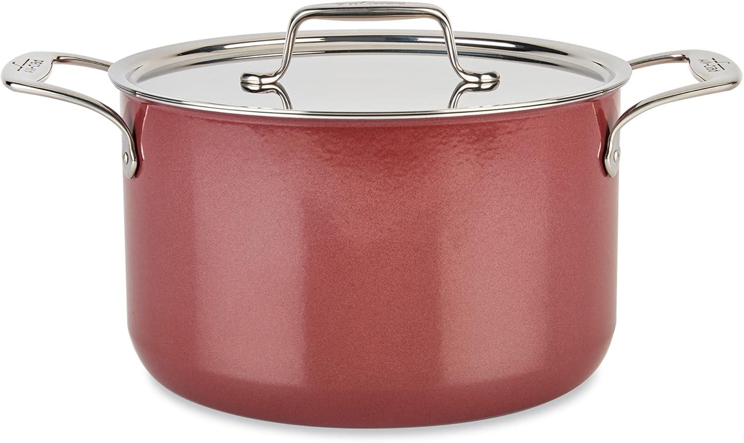 Rose Quartz 7-Quart Ceramic Soup Pot with Steel Core