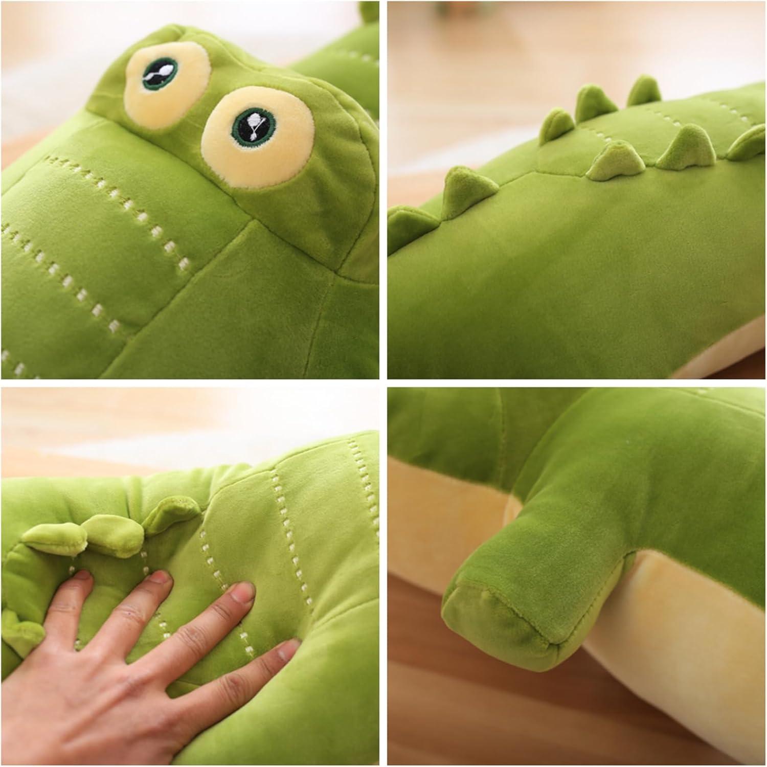 Crocodile Big Hugging Pillow, Soft Alligator Plush Stuffed Animal Toy Gifts for Kids, Birthday, Christmas 25.6"