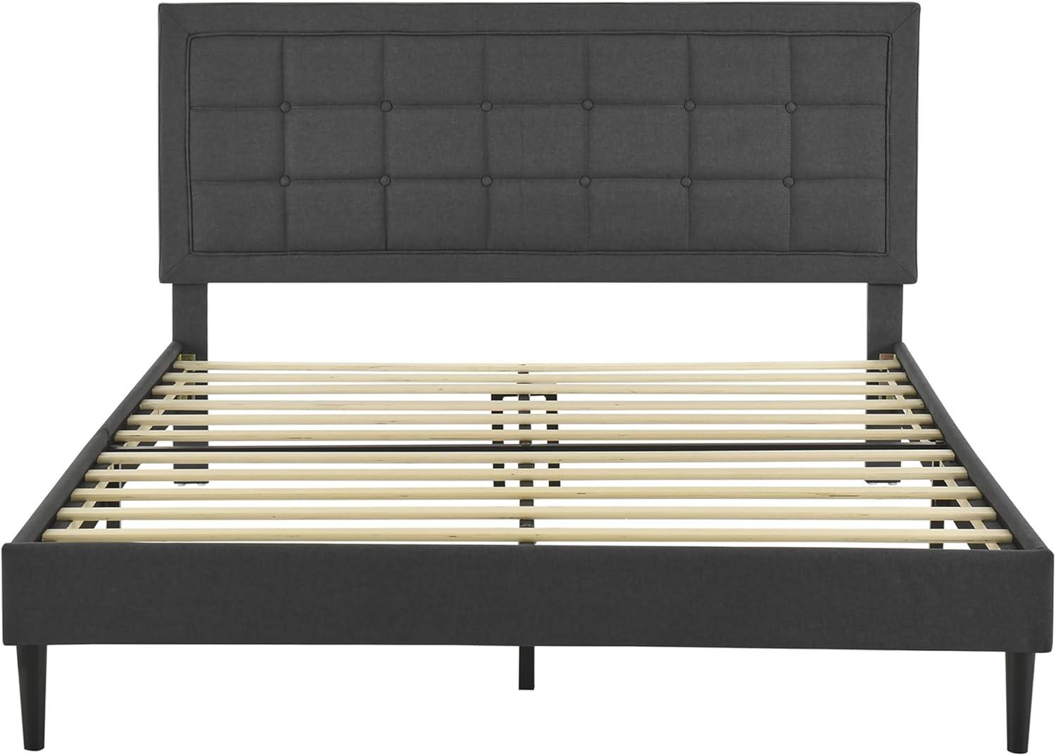 DeCoro Home DeCoro Mornington Upholstered Platform Bed Frame and Headboard