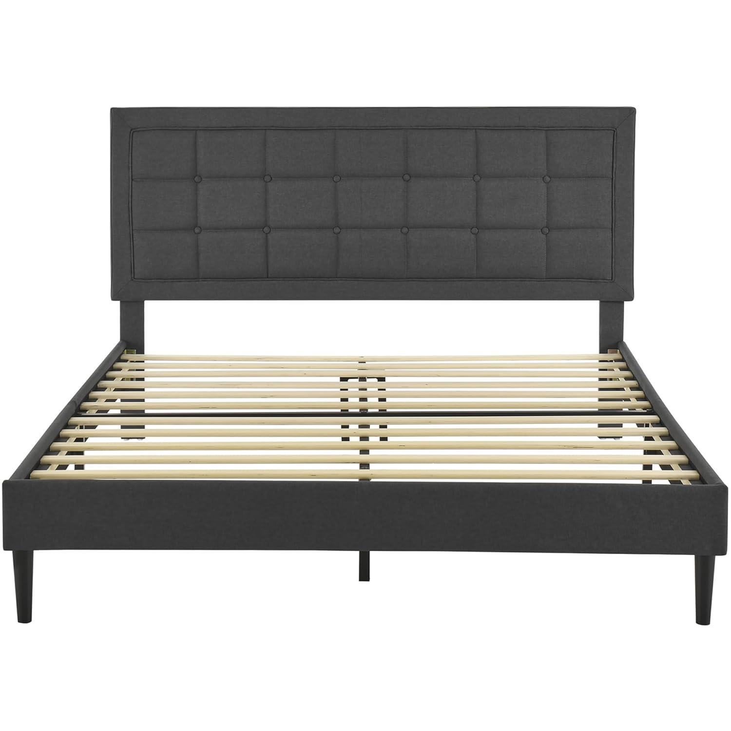 DeCoro Home DeCoro Mornington Upholstered Platform Bed Frame and Headboard