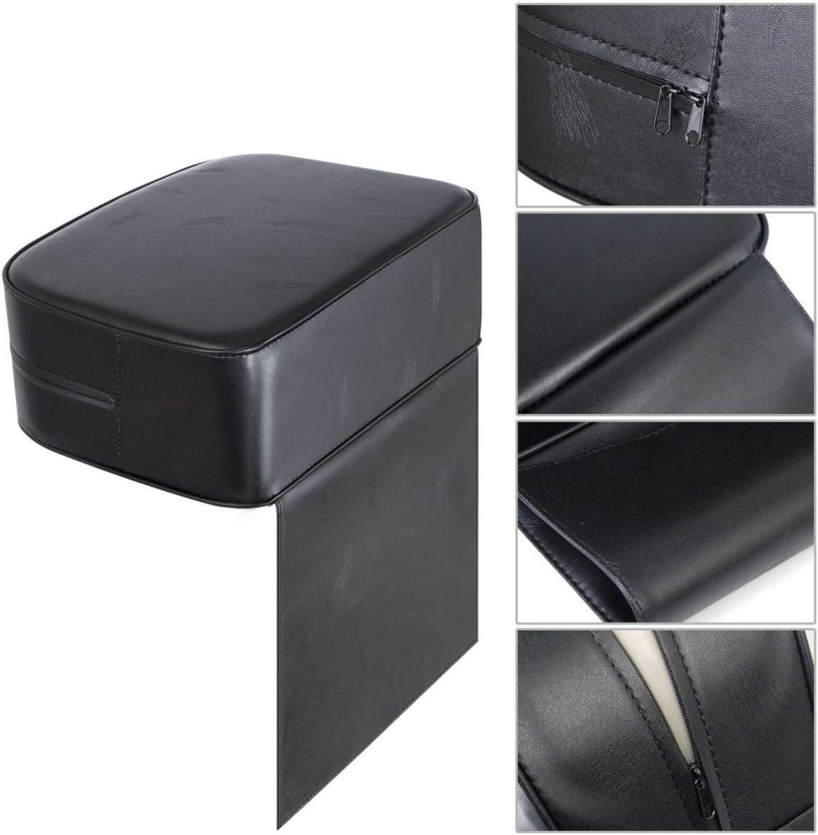 Children Leather Cushion Salon Booster Seat Cushion for Kids Child Hair Cutting, Cushion for Styling Chair,Boat Booster seat for Driver, Barber Beauty Salon Spa Equipment Black