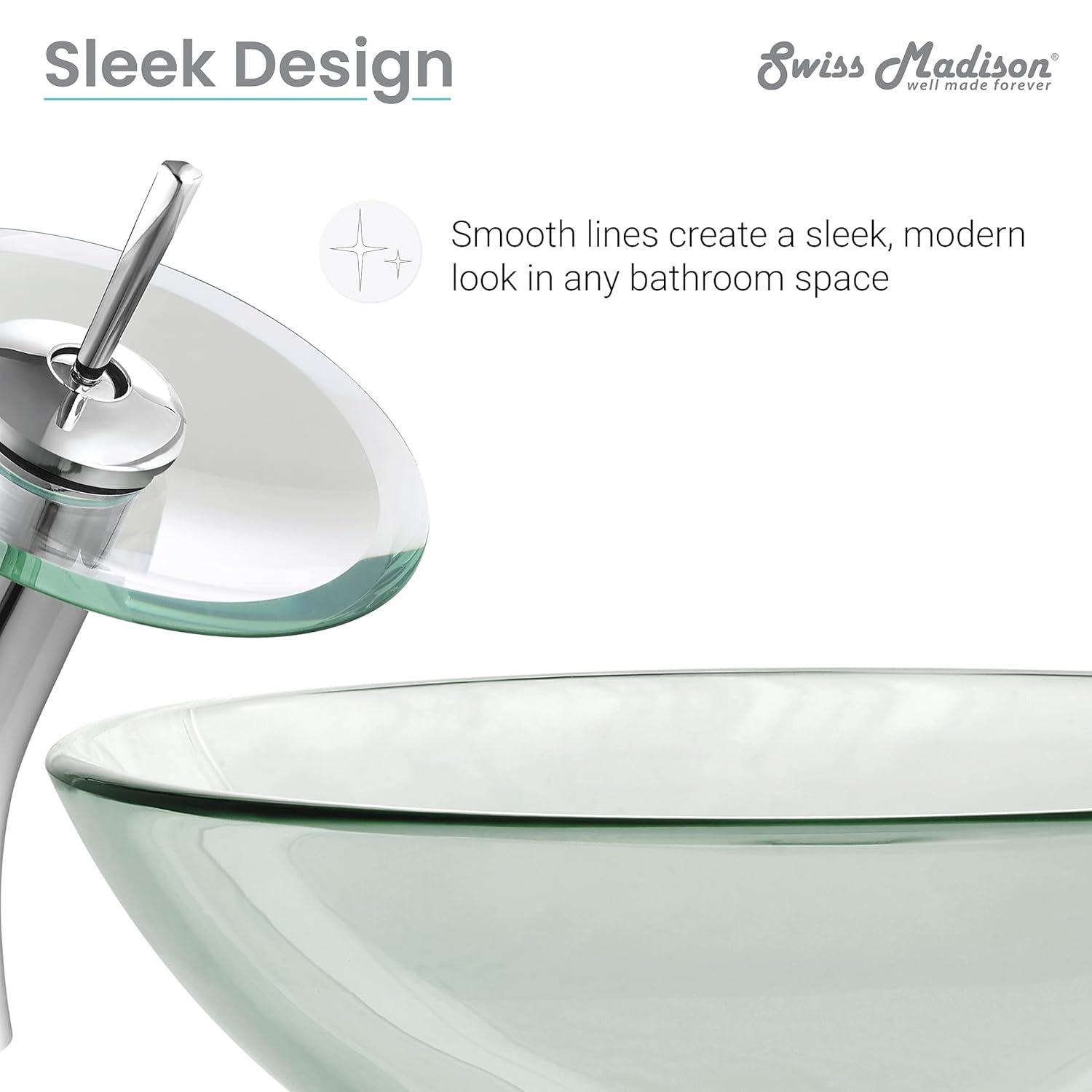 Cascade 16.5 Glass Vessel Sink with Faucet