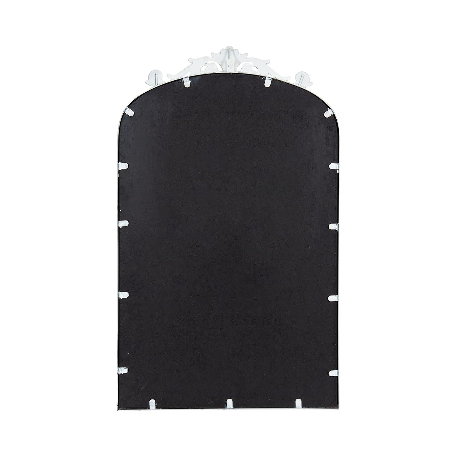 19"x31" Arendahl Traditional Arch Decorative Wall Mirror White - Kate & Laurel All Things Decor: Luxury Glam Style, No Assembly Required