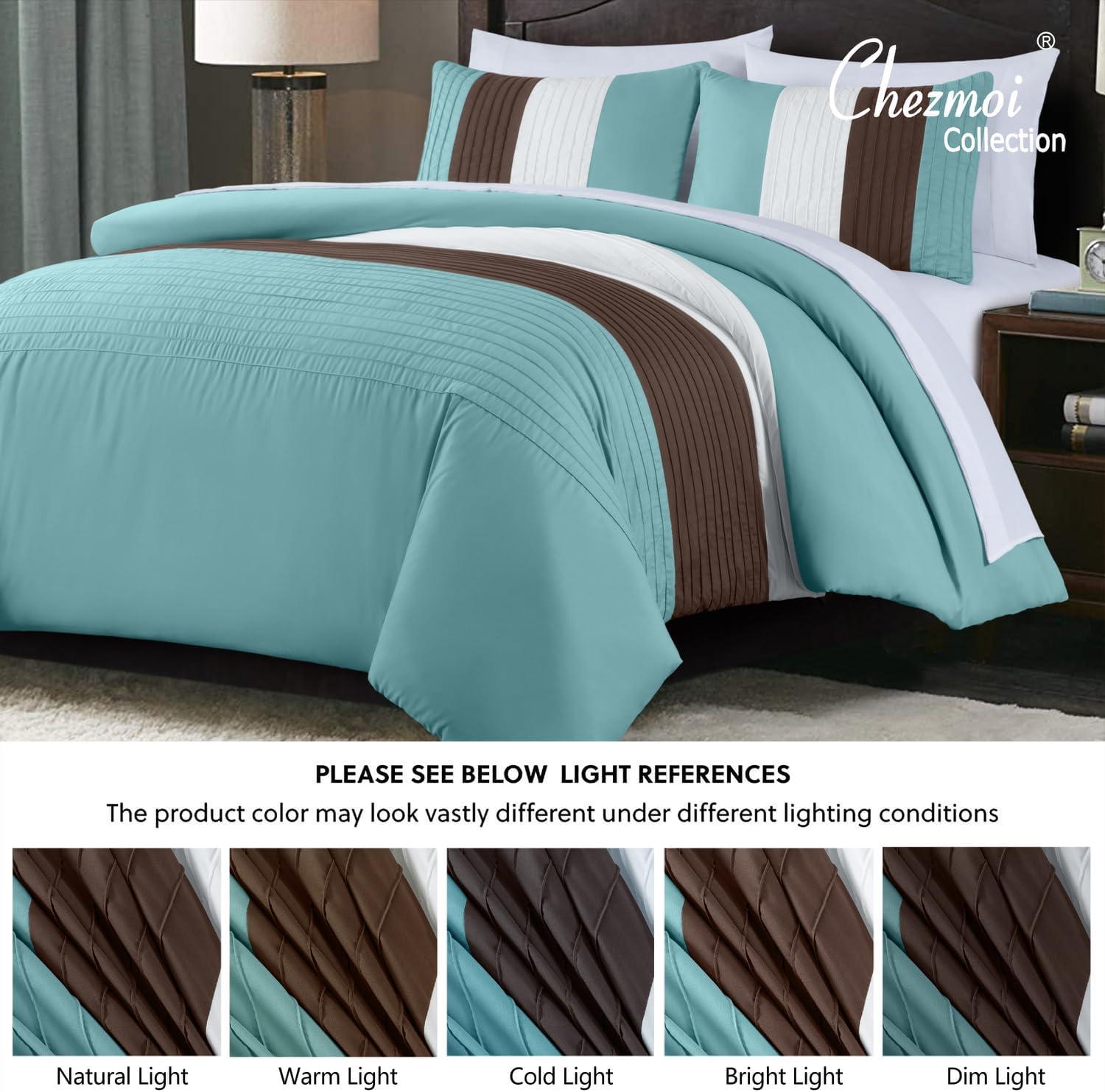 Chezmoi Collection Briar Microfiber Bed in a Bag Comforter Set