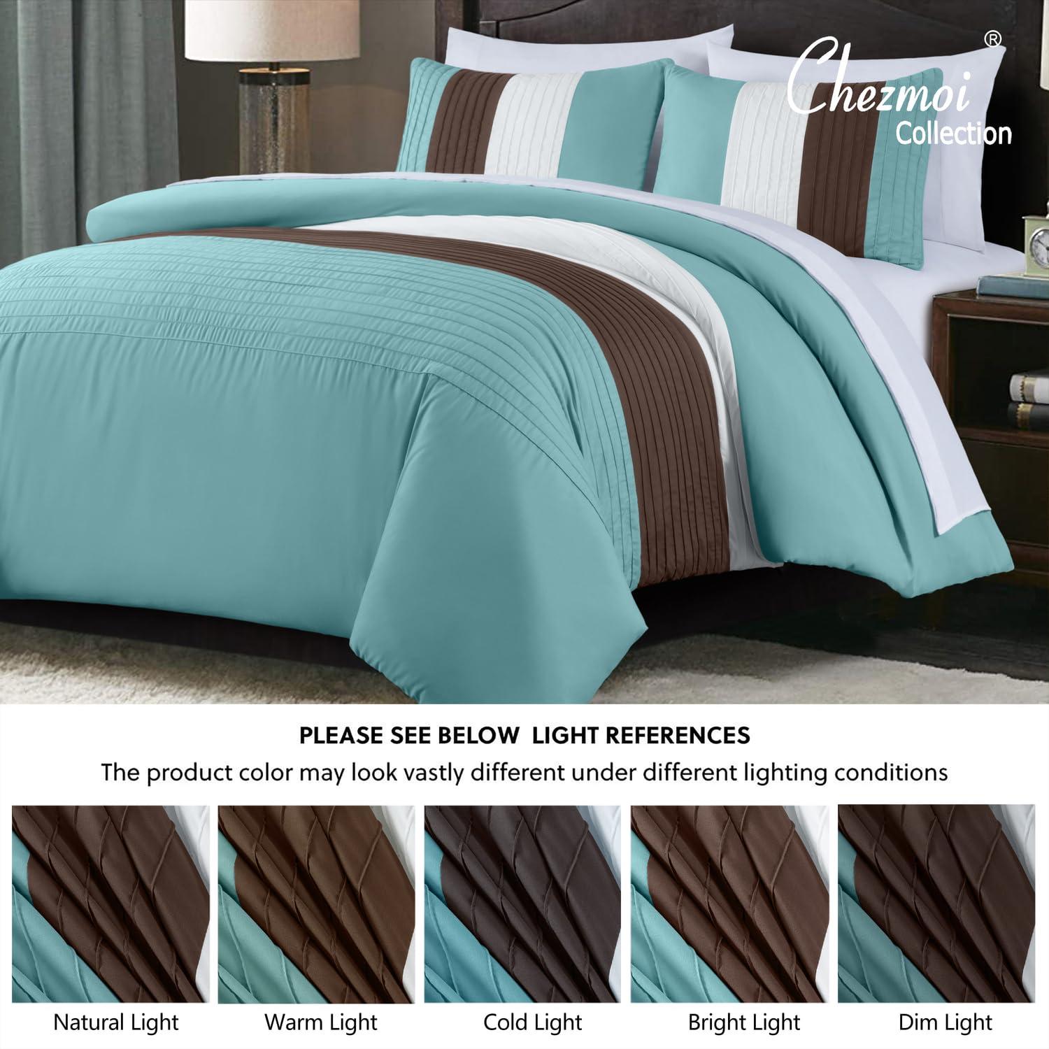 Chezmoi Collection Briar Microfiber Bed in a Bag Comforter Set