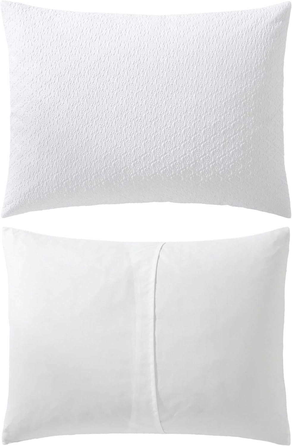 Laura Ashley Laura Ashley Margaret White Easy Care Reversible Dorm Bonus Bed Set