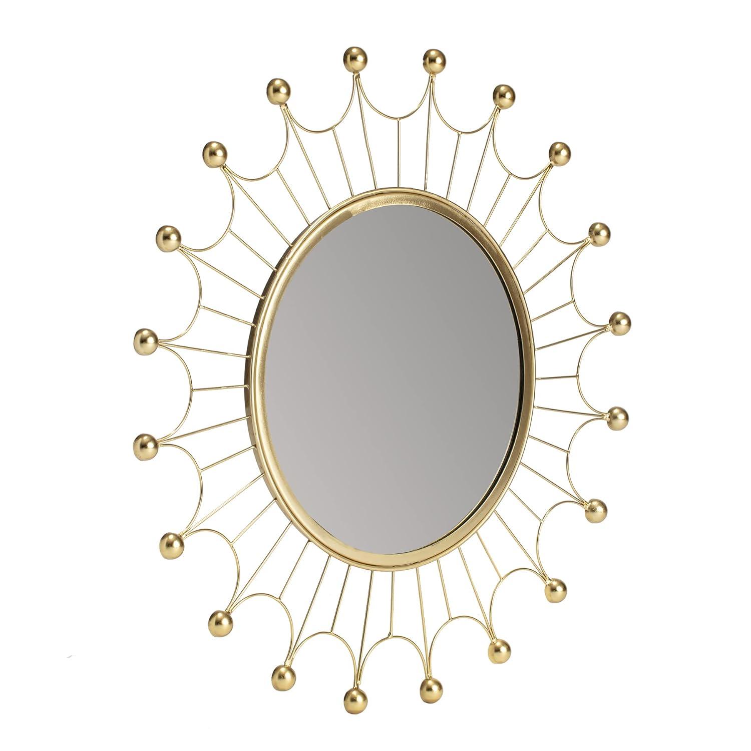 Habitat Evander Gold Bulb Wall Mirror