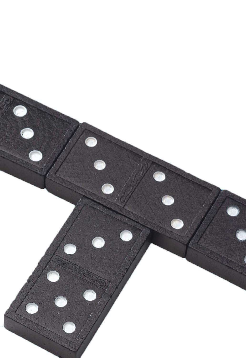 Double Nine Multicolored Wooden Dominoes Set for Kids