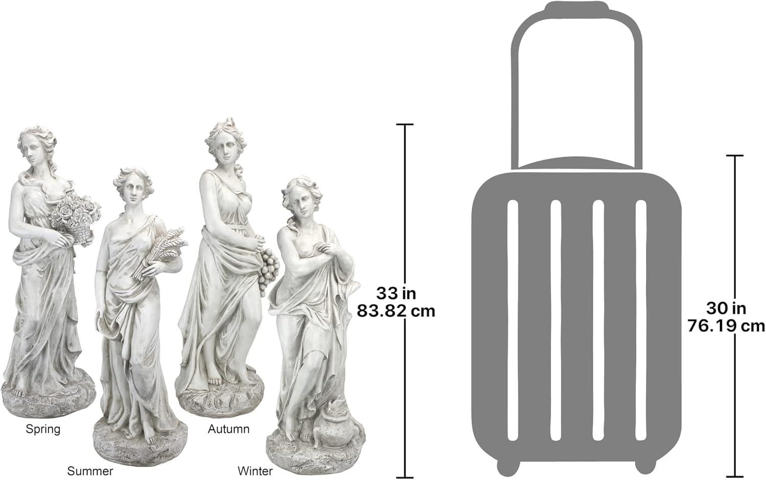 4 Piece Goddesses of the Four Seasons Statue Set