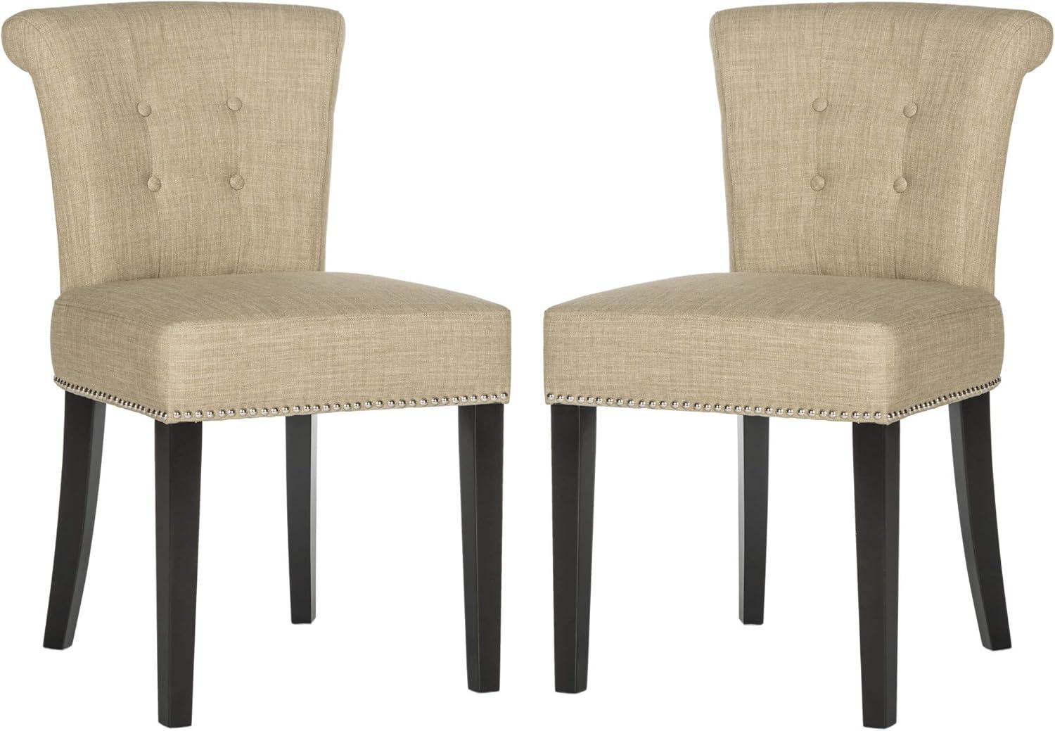 Sinclair 21''H Ring Chair (Set of 2) with Silver Nail Heads  - Safavieh