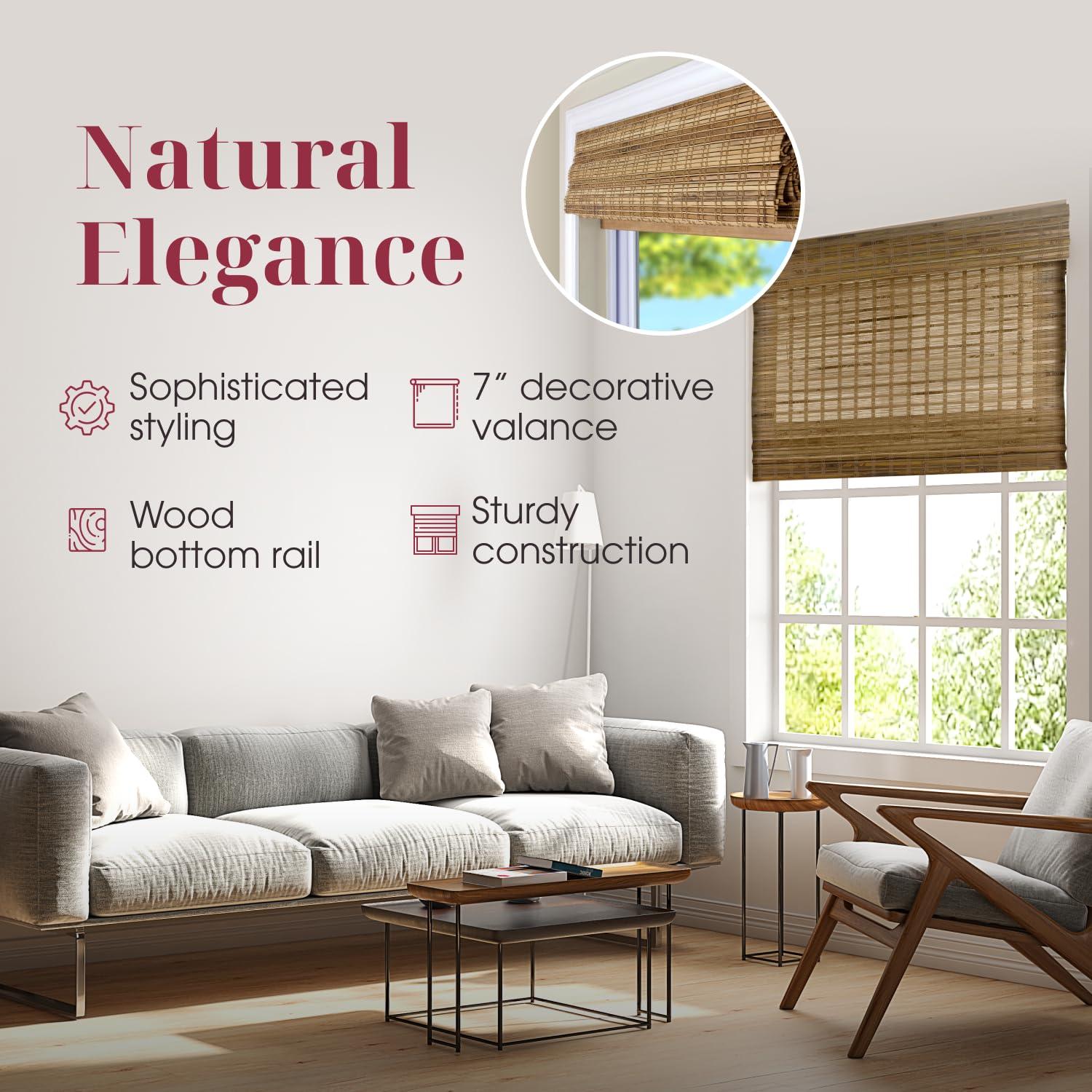 Arlo Blinds Arlo Blinds Dali Native Sheer Bamboo Roman Shades