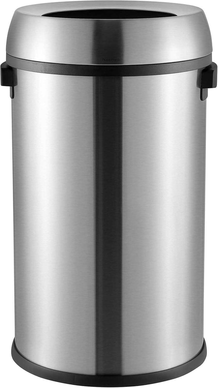 Steel Open Trash Can - 17.2 Gallons