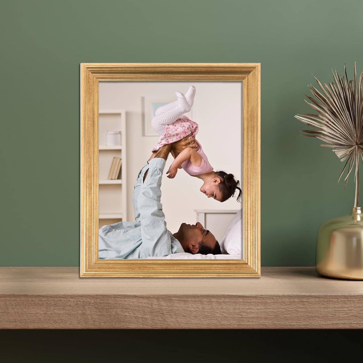 8x10 Sutter Burnished Gold Picture Frame