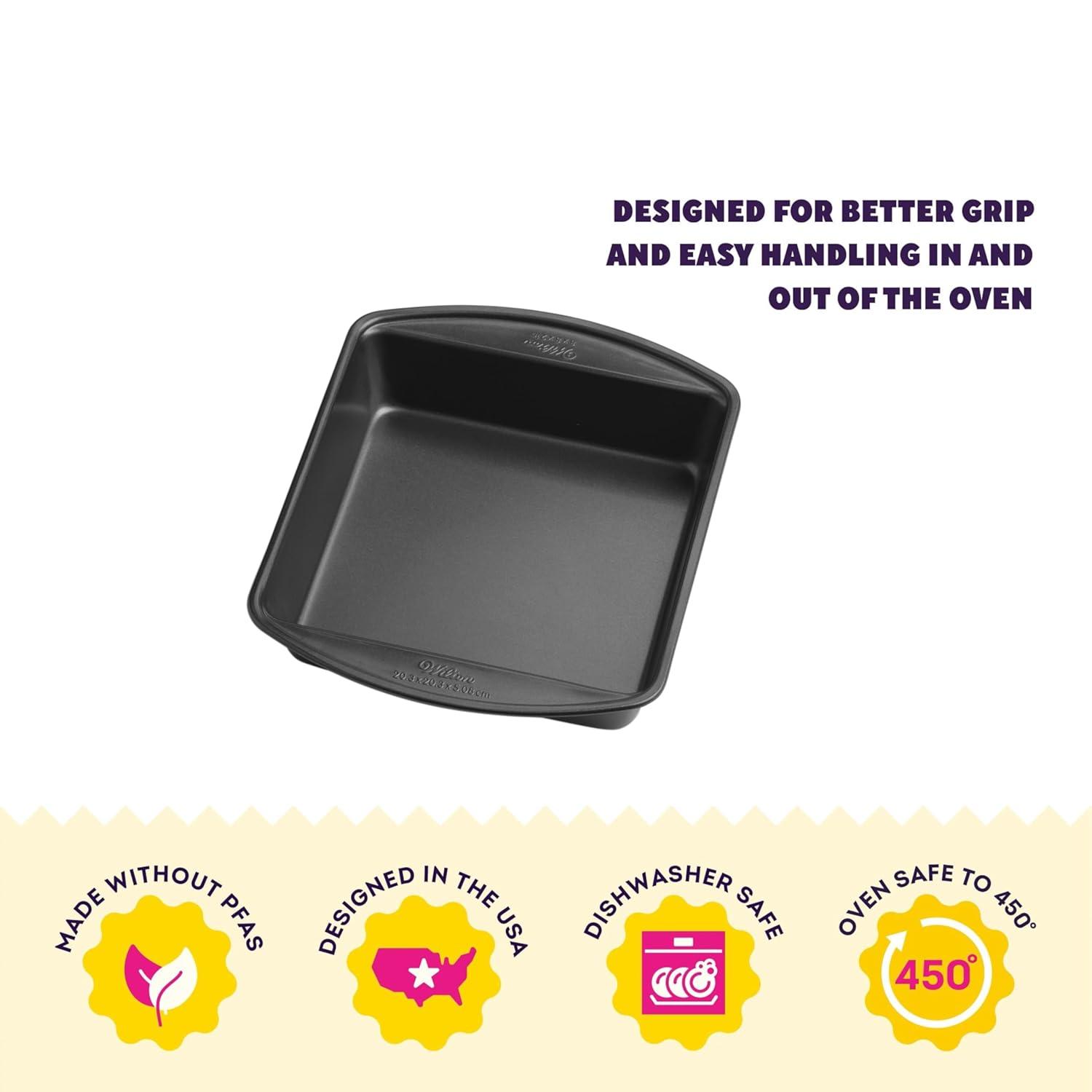 Wilton Wilton 191002912 Premium Square Cake Pan, Grey