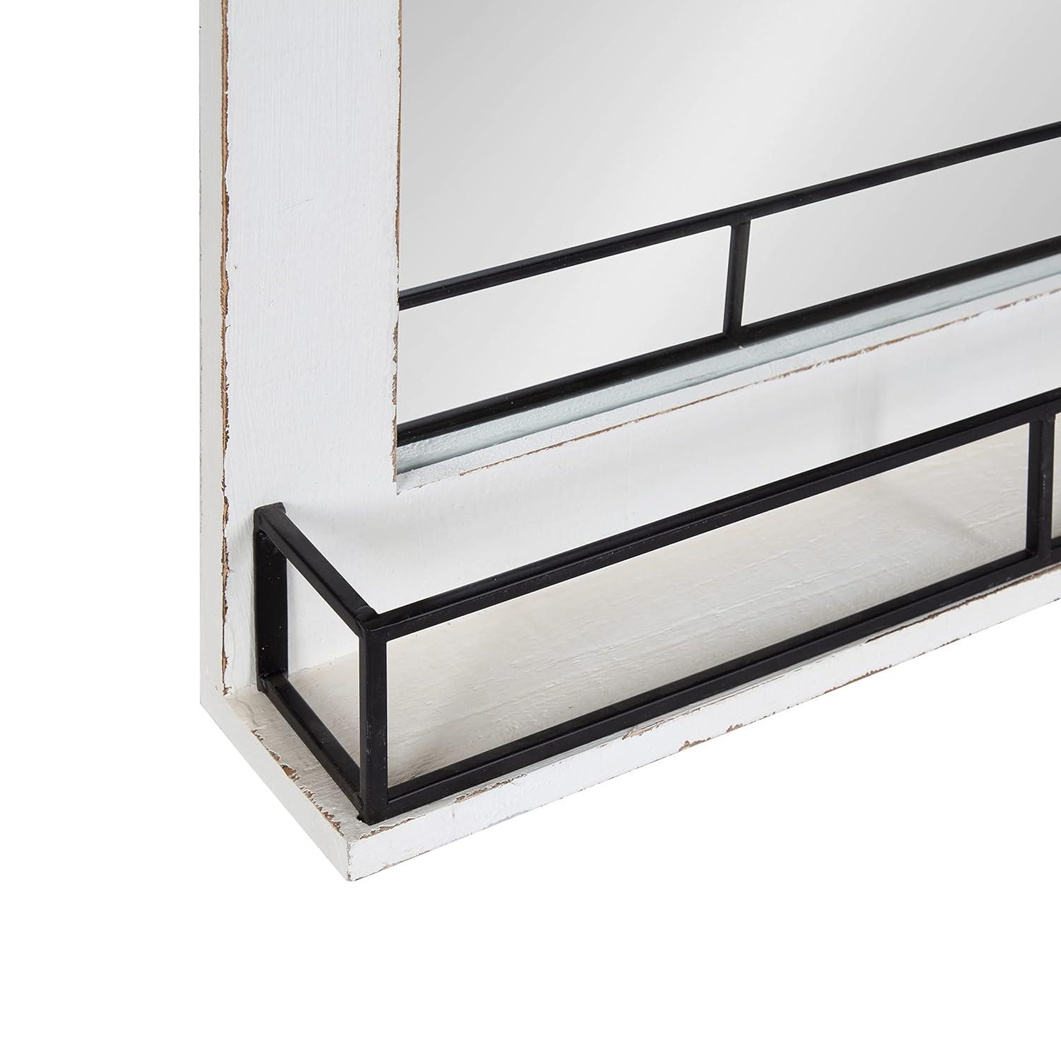 24" x 31" Cates Framed Wall Mirror with Shelf - Kate & Laurel All Things Decor