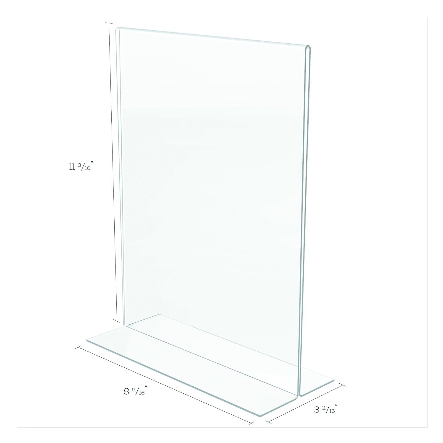 Deflect-O Corporation Classic Image Stand-Up Two-Sided Desktop Sign Holder, Plastic, 8-1/2 x 11