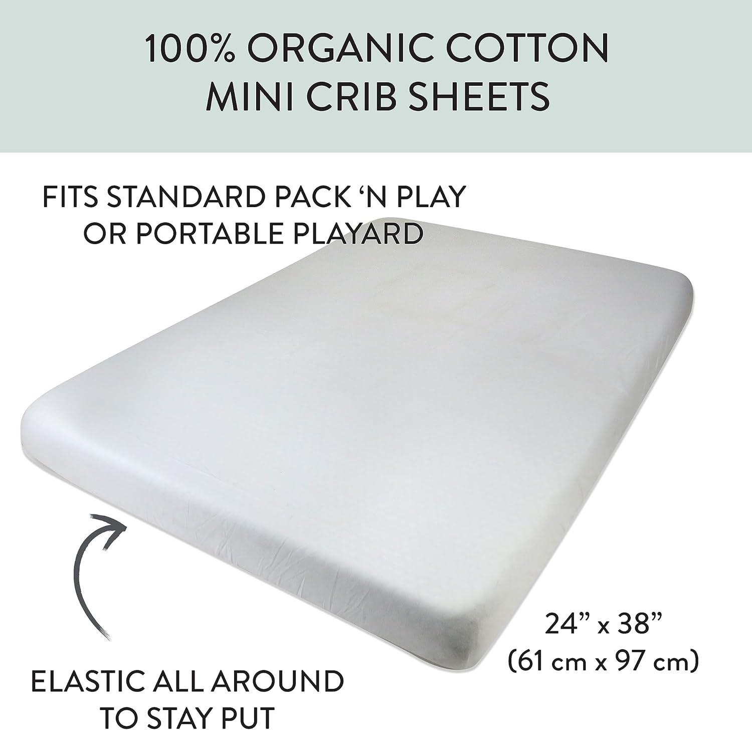 Honest Baby Organic Mini Crib Sheet - White