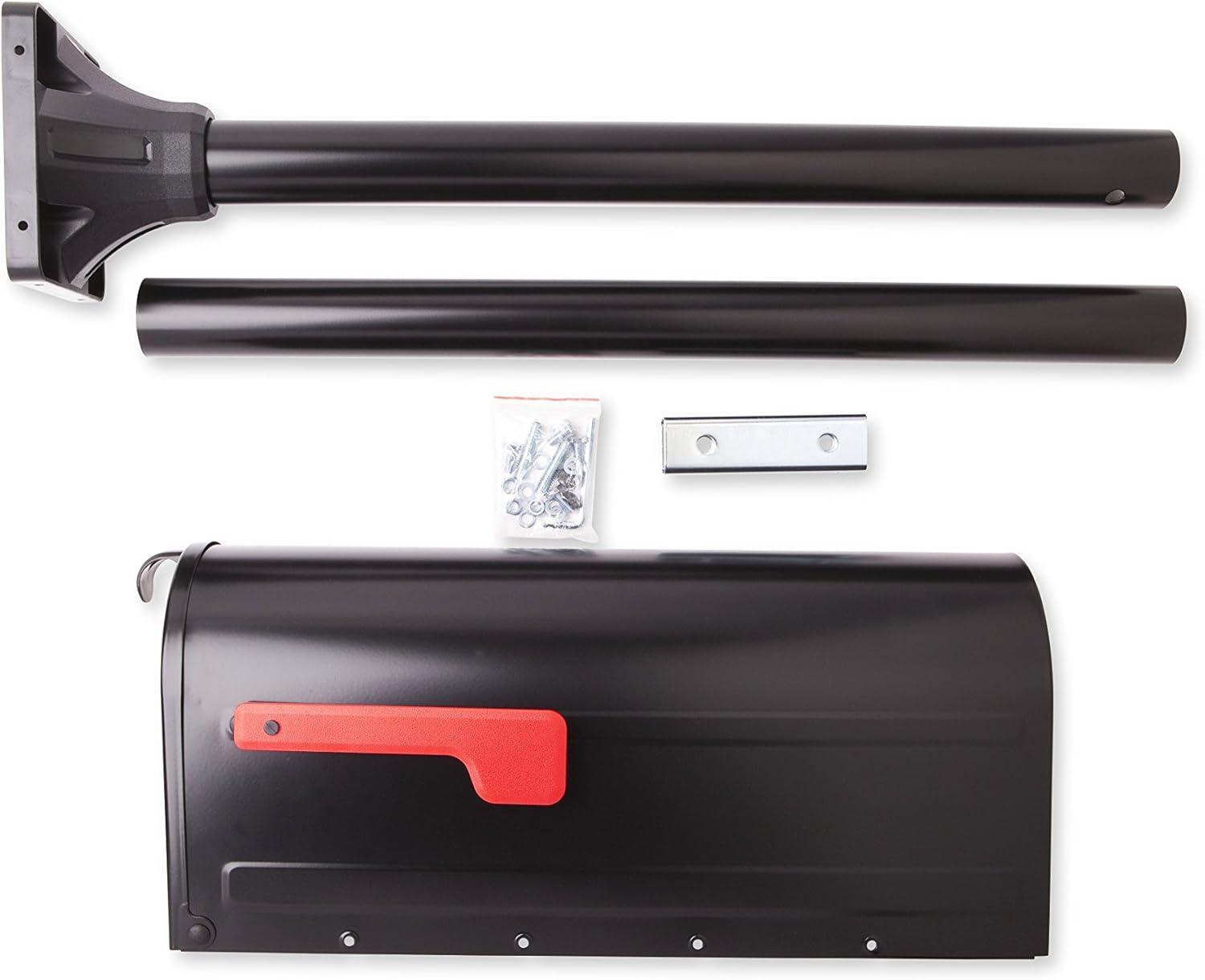 Architectural Mailboxes  MB1 Post Mount Mailbox & Ground Post Kit - Black - Medium