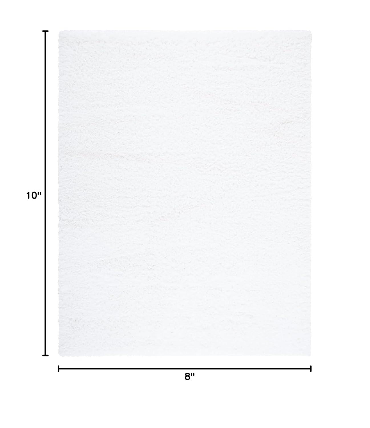 Polar Shag PSG800 Power Loomed Indoor Area Rug - 8'x10' - White - Safavieh