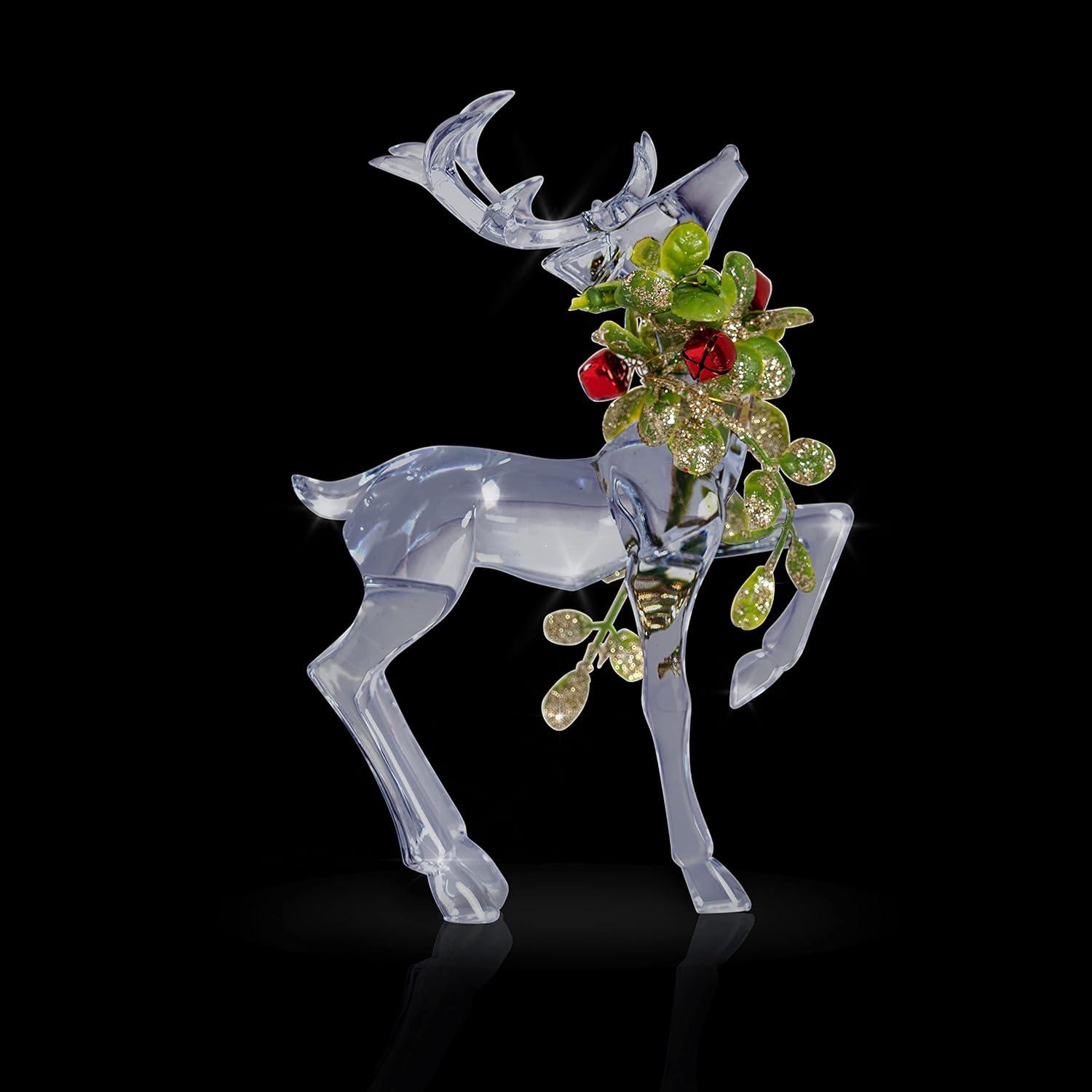 Ornativity Acrylic Christmas Reindeer Figurines - 2 Pc