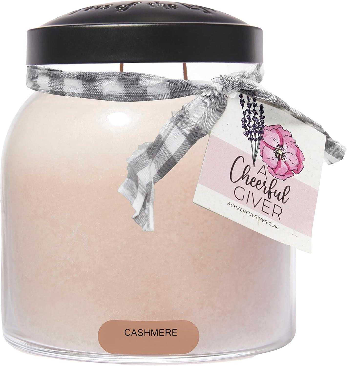 Cashmere Scented 34oz Jar Candle with Black Lid