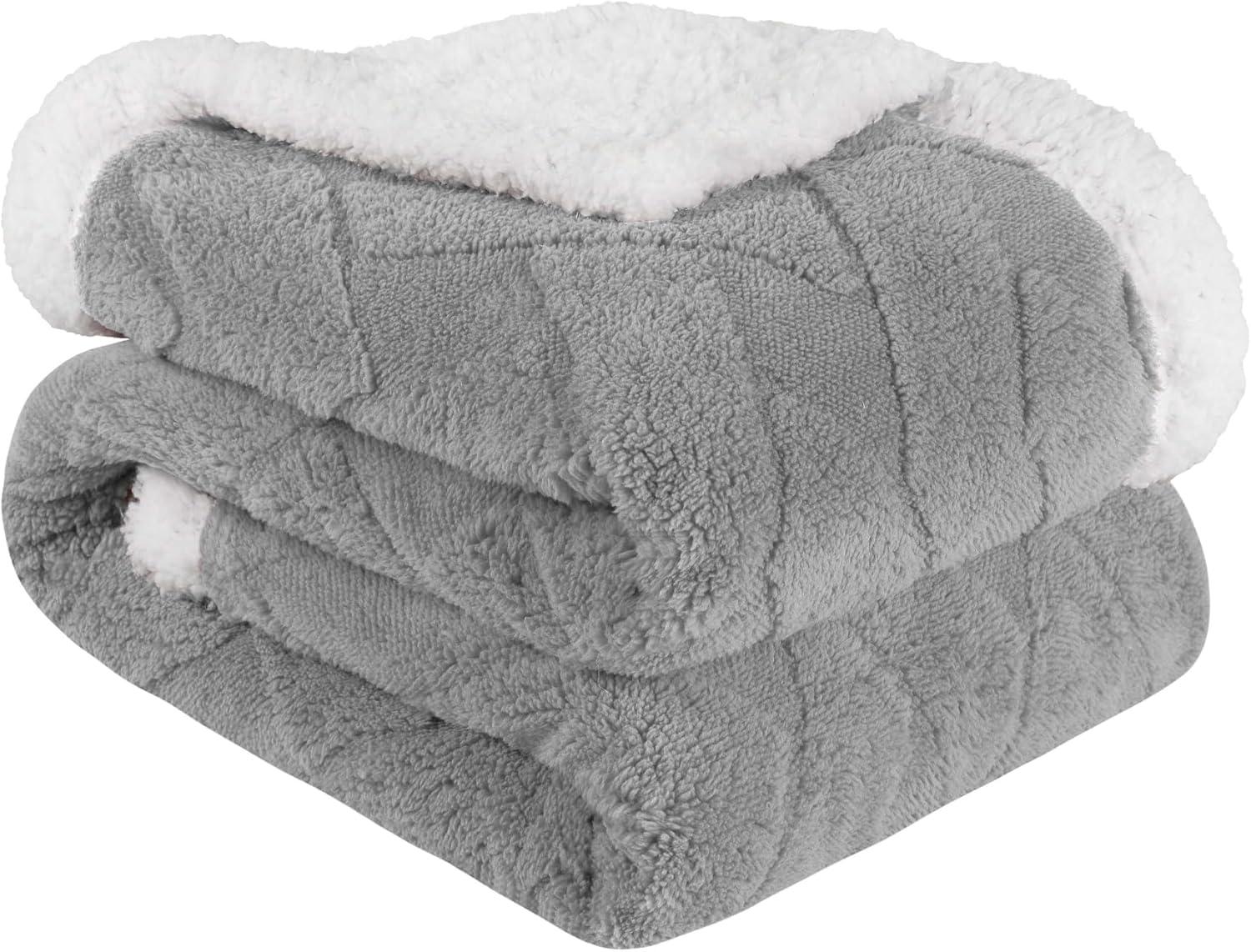 Platinum King Reversible Fleece Sherpa Blanket