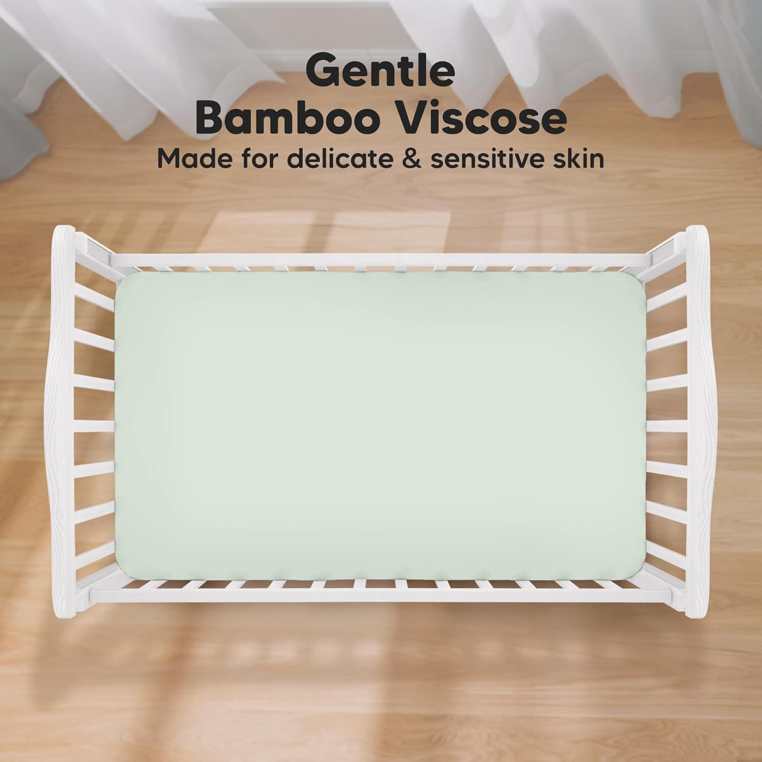 KeaBabies 2pk Isla Fitted Crib Sheets for Boys, Girls, Baby Crib Sheet, Fits Standard Nursery Crib Mattresses (Herb)