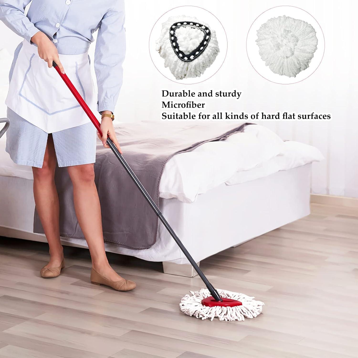 4 Pack Spin Mop Refill - Replacement Head Compatible with O Cedar, Microfiber Spin Mop Refills,clean the floor. Easy Floor Cleaning Mop Head Replacement - Bonison