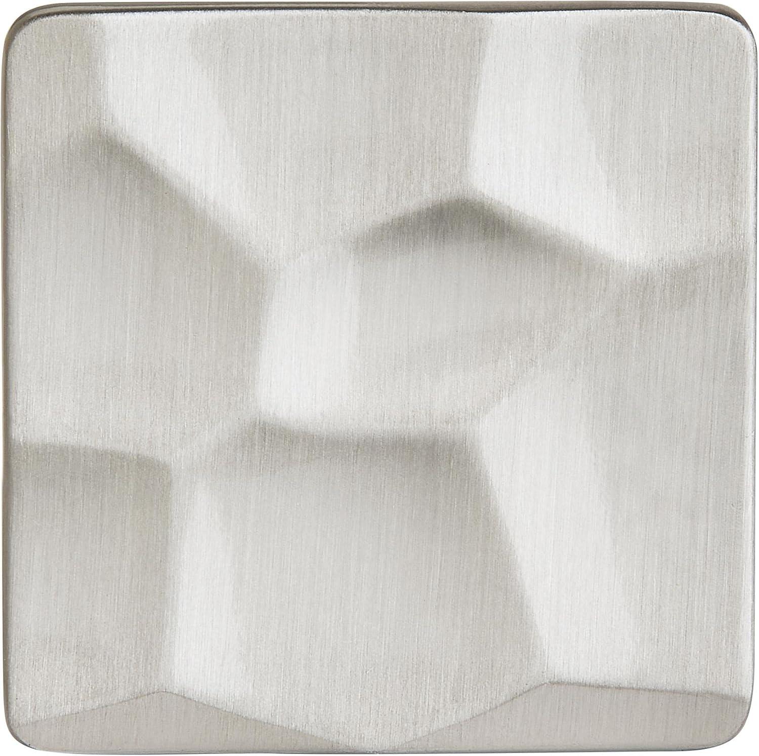 Kamari Brushed Nickel Square Cabinet Knob with Mounting Hardware