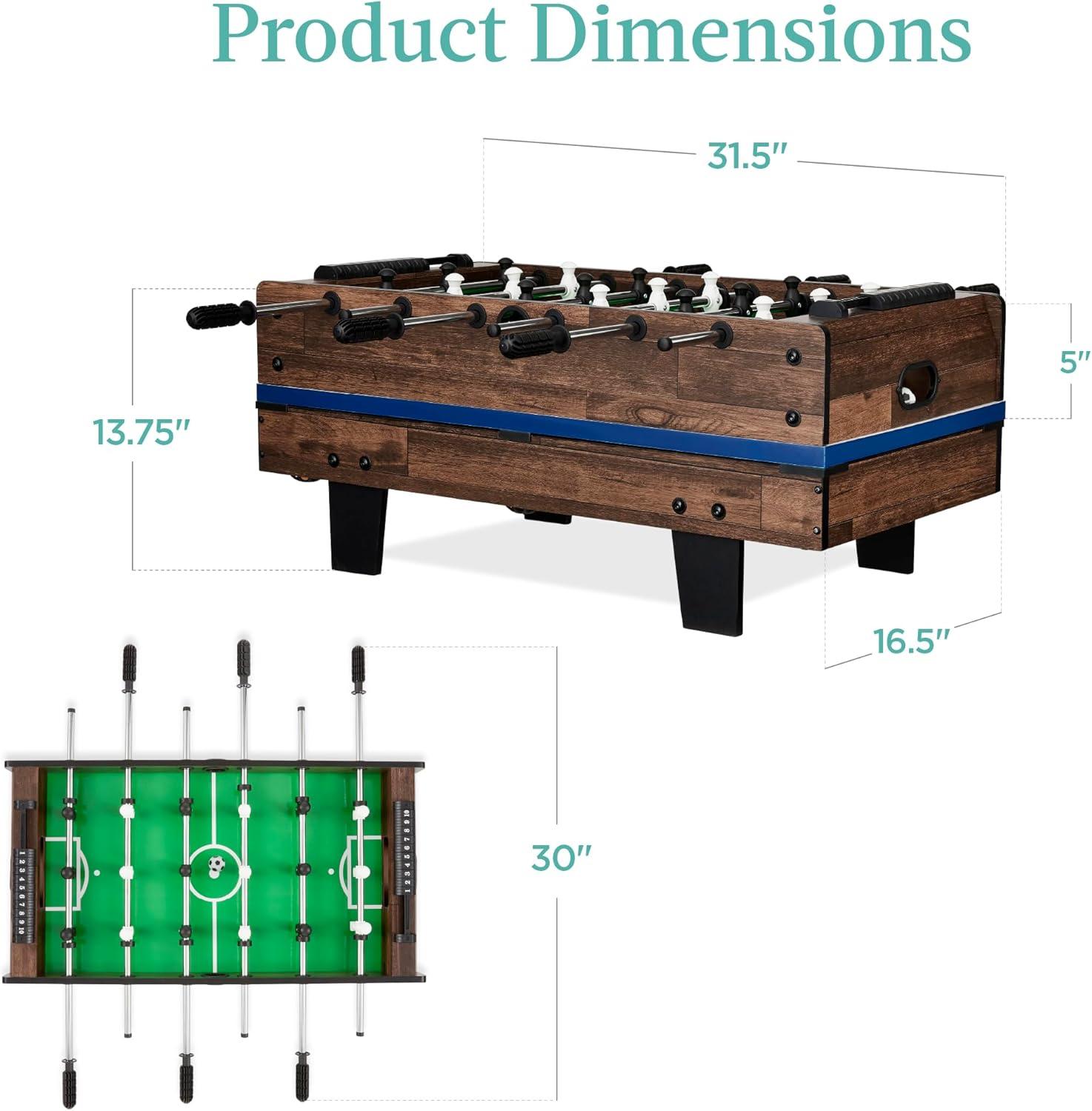 Dark Wood 11-in-1 Kids Combo Game Table Set