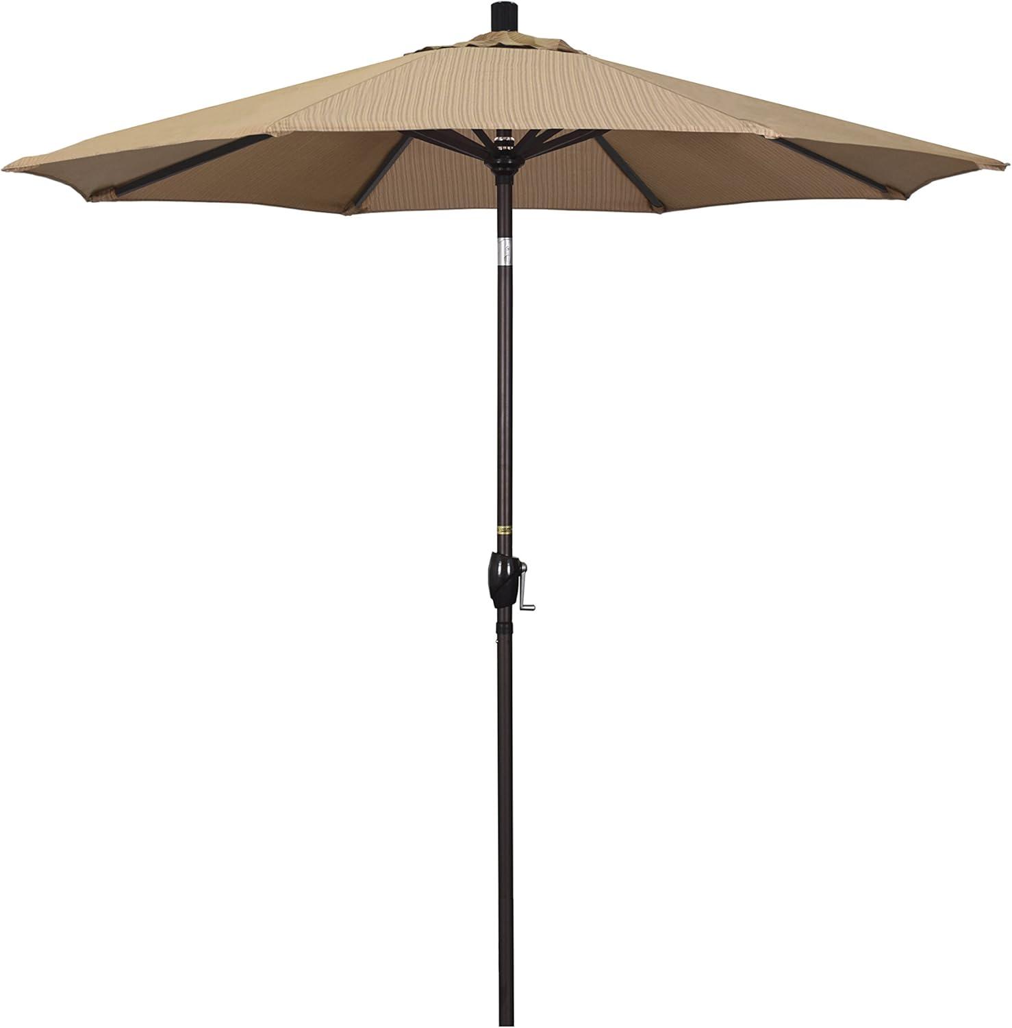 7.5 ft. Bronze Aluminum Market Umbrella with Terrace Sequoia Canopy