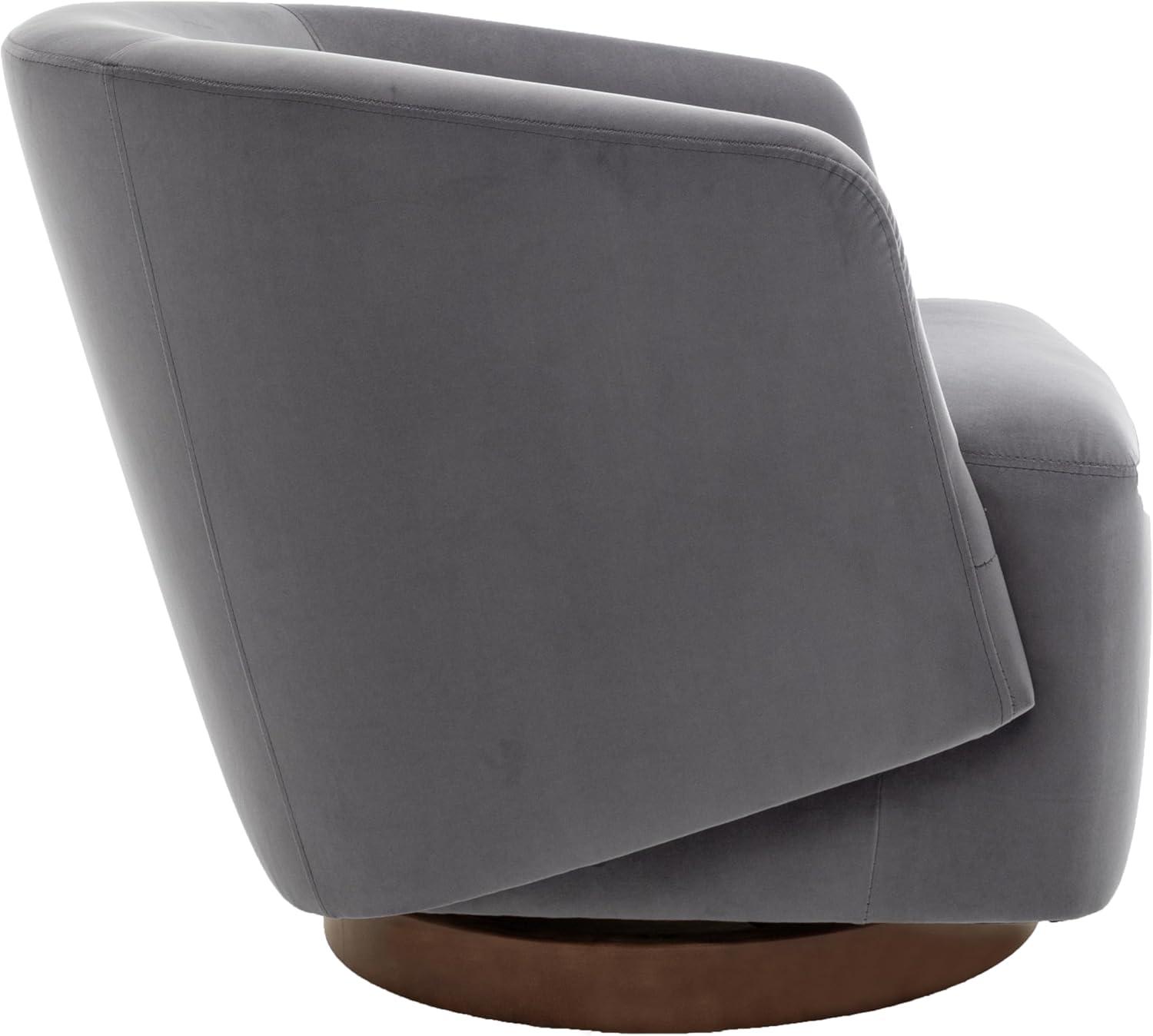 Ibrain Upholstered Swivel Barrel Chair