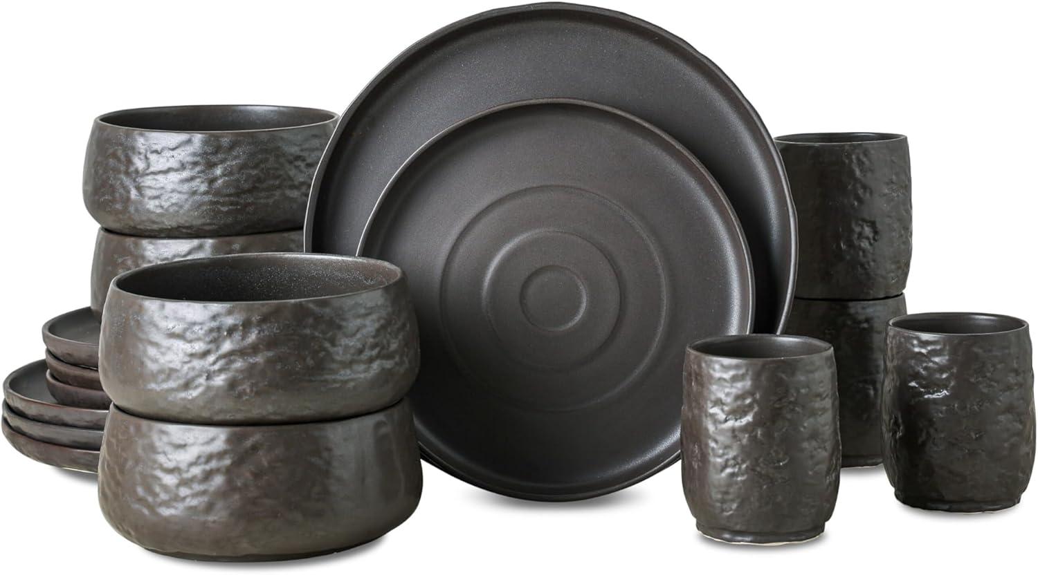 Shosai Stone by Mercer Project Shosai 16-Piece Dinnerware Set Stoneware