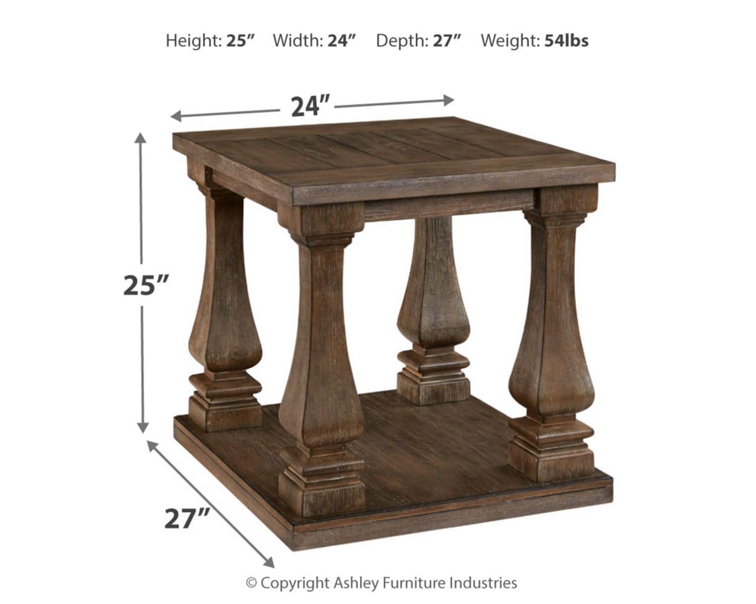 Johnelle Rectangular End Table Gray - Signature Design by Ashley