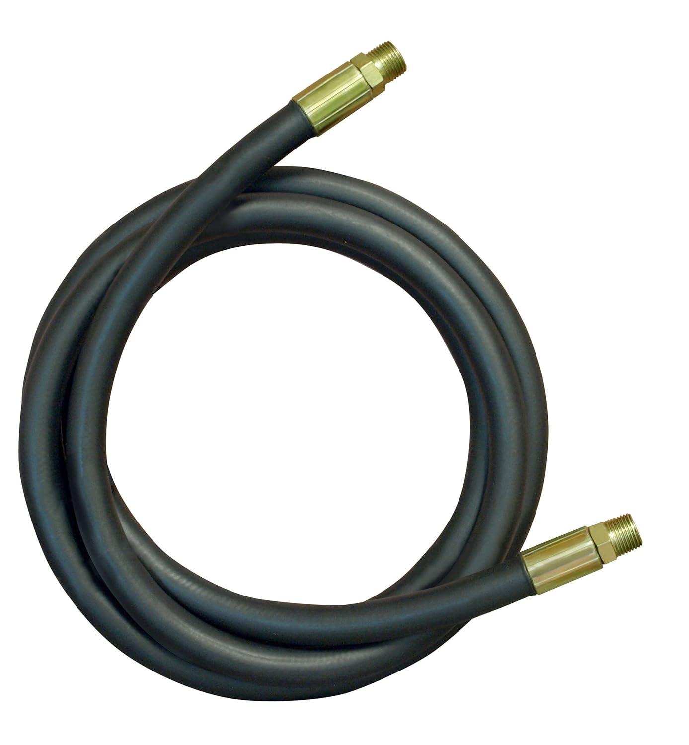 Black 30" Hydraulic Hose with Brass Fittings