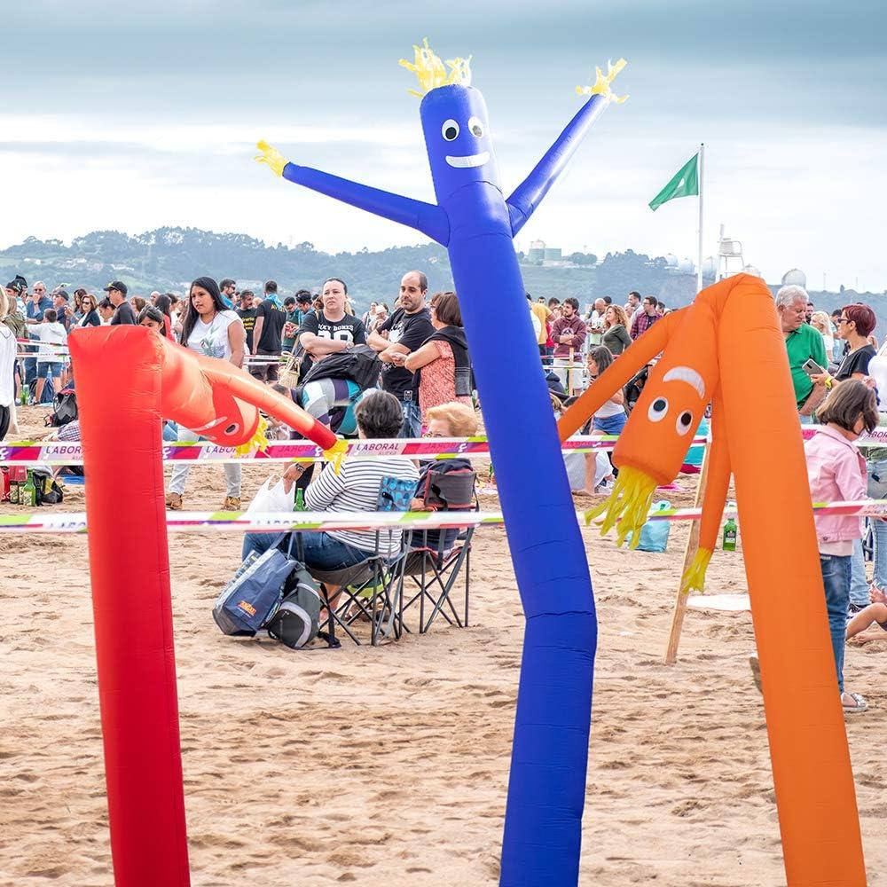 Yellow 20-Foot Inflatable Tube Man with Blue Accents