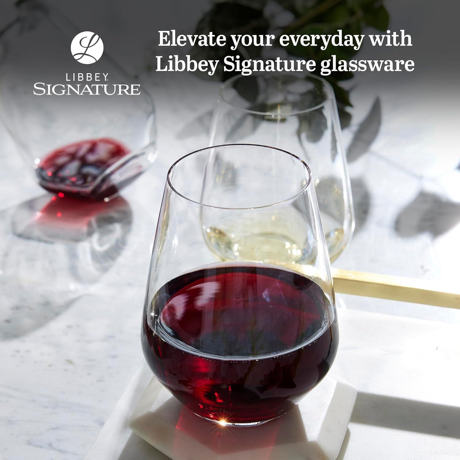 Signature-Greenwich Stemless Wine Glasses (Set of 6)