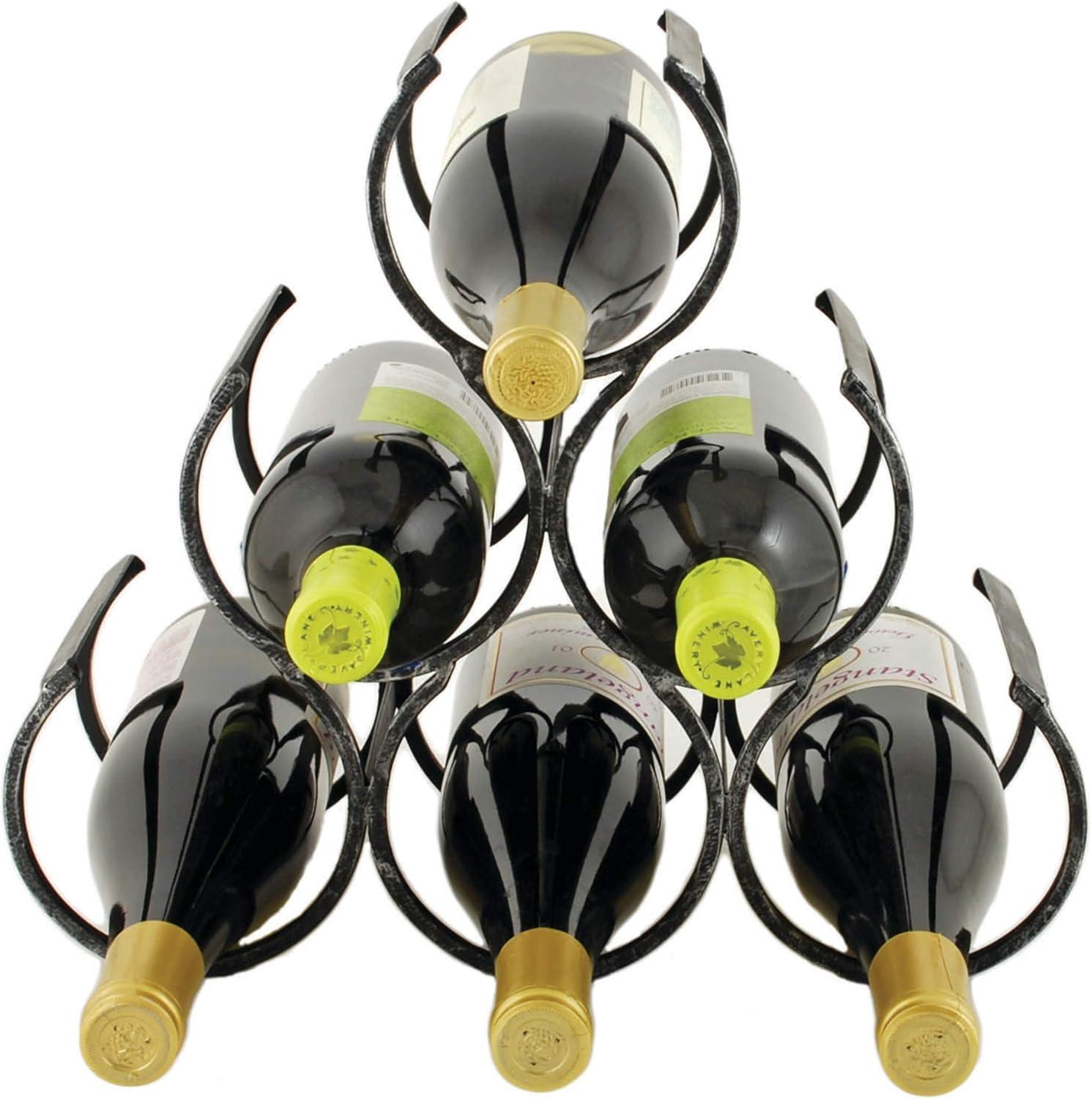 Twine Country Home Metal Wine Rack, Set of 1, 11.25" x 13" x 6.5"