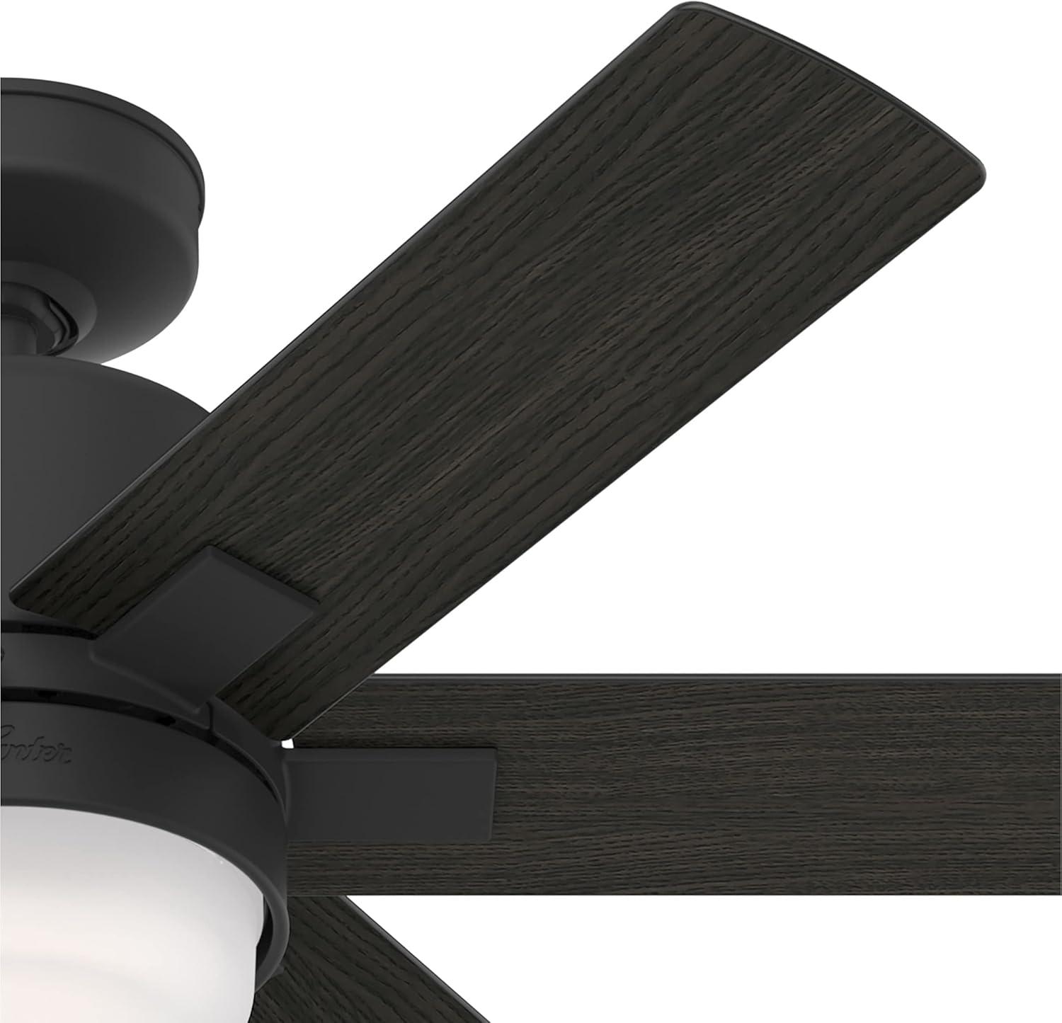 Radeon 44" Matte Black Smart Ceiling Fan with LED Light and Remote