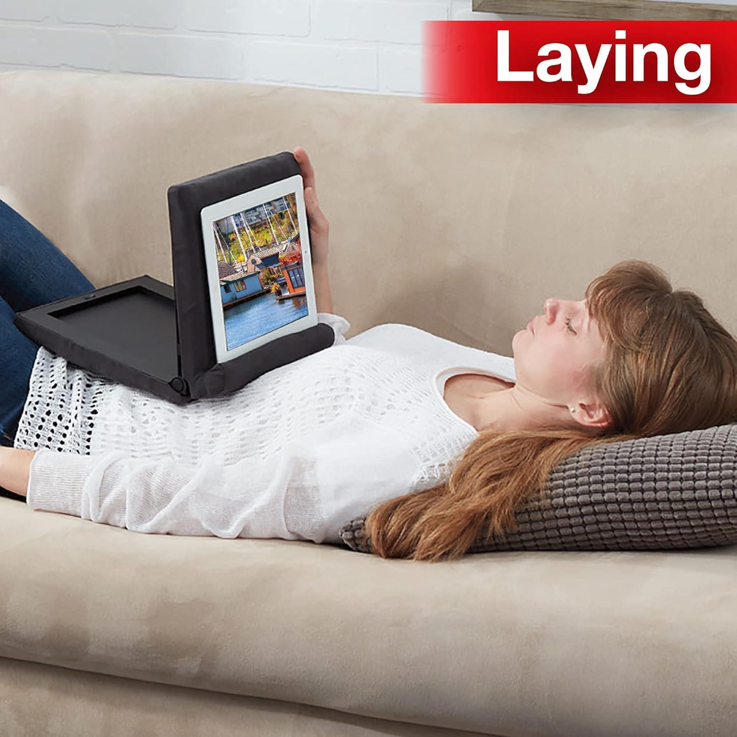 Pillow Pad Fold Away Soft Tablet Stand, For iPads Books & More
