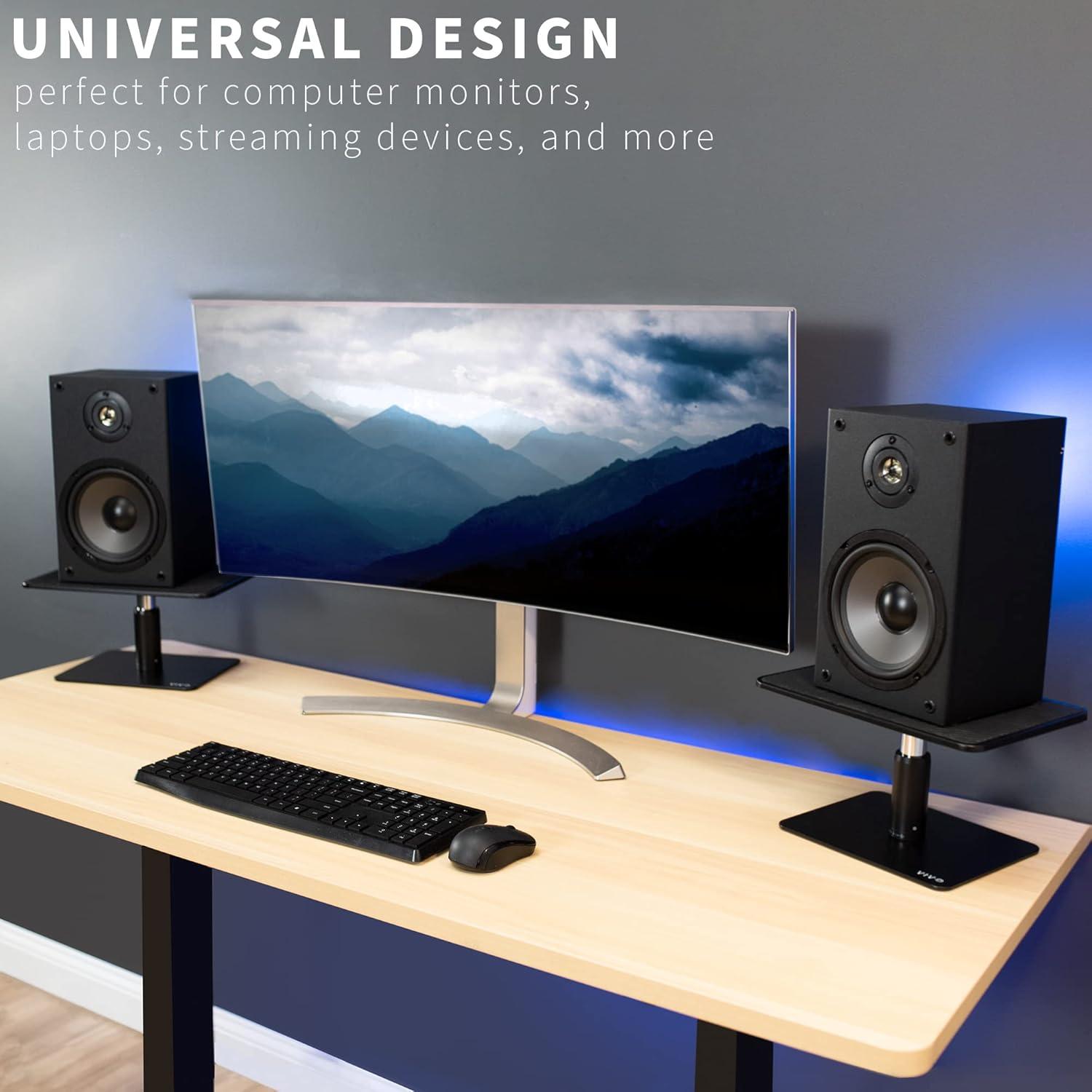 Universal Height Adjustable Ergonomic Computer Monitor and Laptop Riser Stand