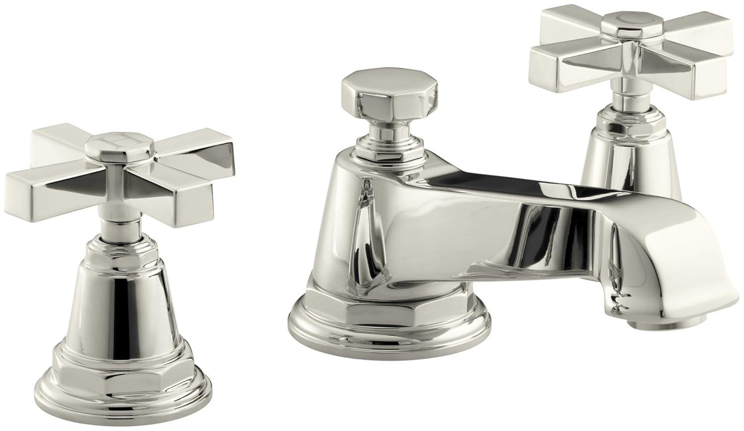 Pinstripe® Pure Widespread Bathroom Sink Faucet with Cross Handles