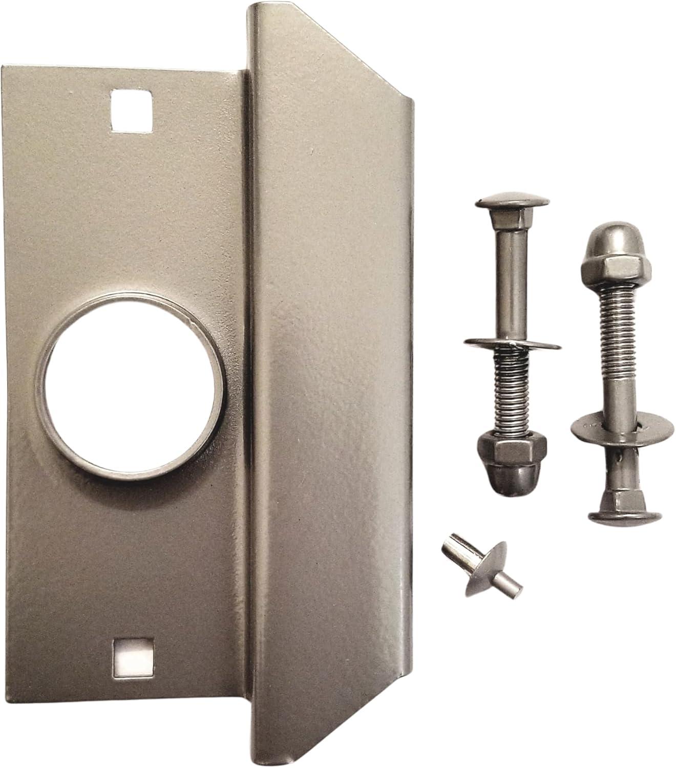 Steel Latch Guard Plate for Out-Swinging Doors | Commercial Door Security | Universal Latch Guard | TUFF STRIKE | Aluminum