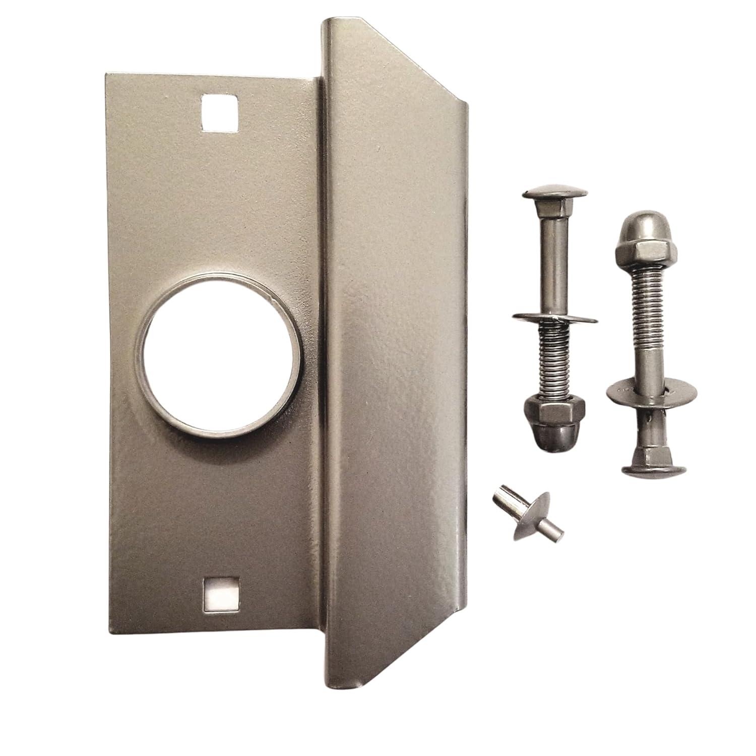 Steel Latch Guard Plate for Out-Swinging Doors | Commercial Door Security | Universal Latch Guard | TUFF STRIKE | Aluminum