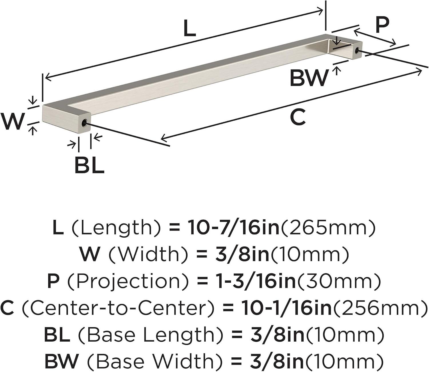 Monument 10-1/16 in (256 mm) Center-to-Center Cabinet Pull